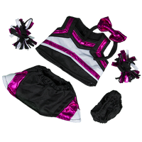 Hot Pink/Black Cheerleader Outfit | Bear World.