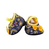 Yellow Denim Floral High Heels | Bear World.