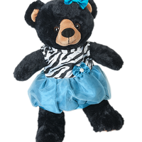 Turquoise Zebra Dress W/ Bow | Bear World.