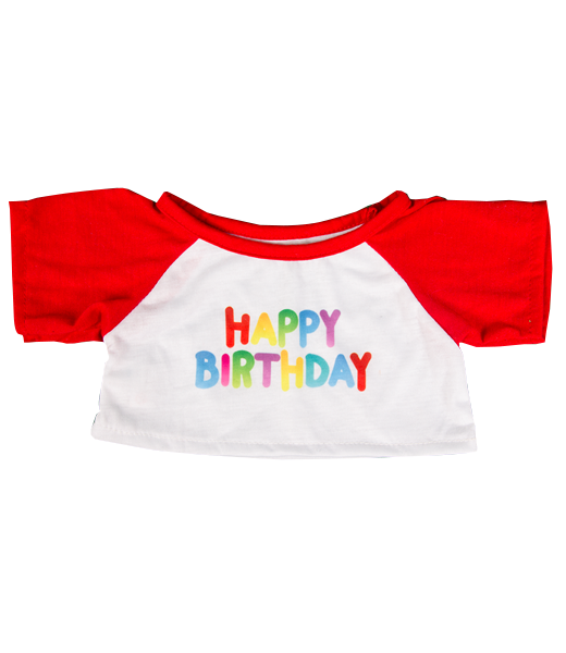 Birthday Tee W/ Red Sleeves T-Shirt | Bear World.