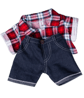 
              Plaid Flannel Shirt & Jeans Gift Set | Bear World.
            