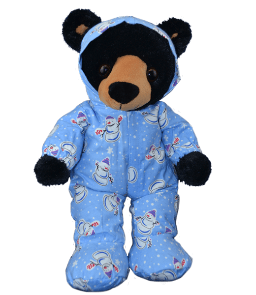 Blue Snowman Hoodie Footies | Bear World.