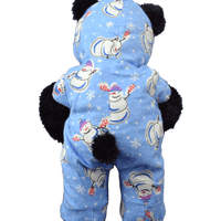 Blue Snowman Hoodie Footies | Bear World.