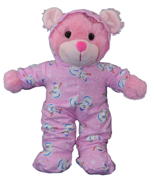 Pink Snowman Hoodie Footies | Bear World.