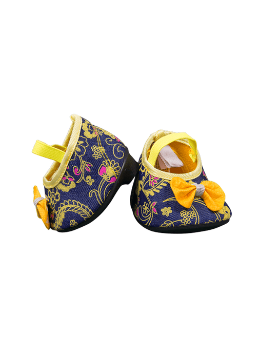 Yellow Denim Floral High Heels | Bear World.