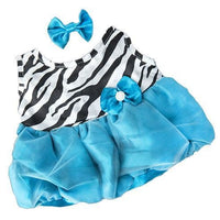 Turquoise Zebra Dress Love Bear Gift Set | Bear World.