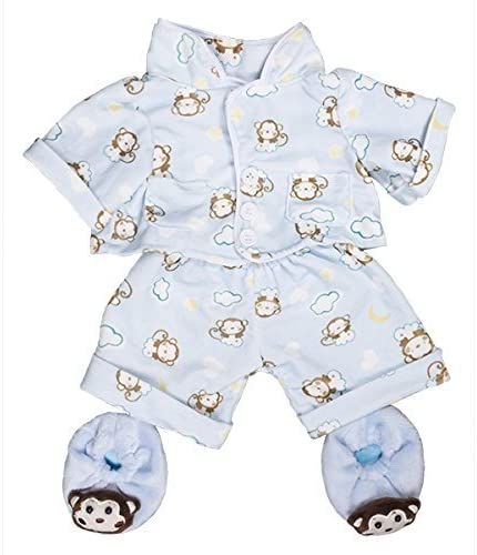 Blue Monkey Jammies W/ Slippers | Bear World.