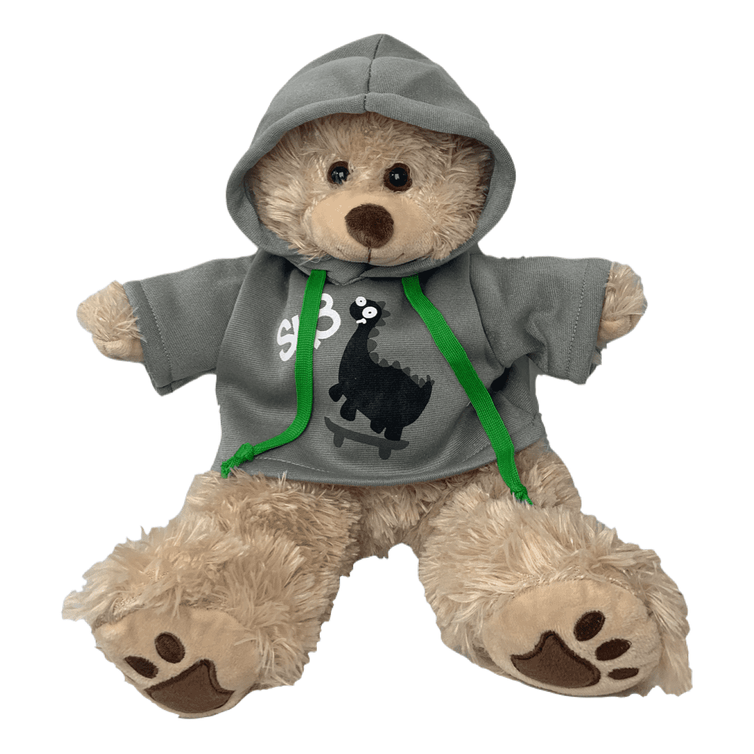 Dino Skater Hoodie Brown Bear Gift Set - Main Image