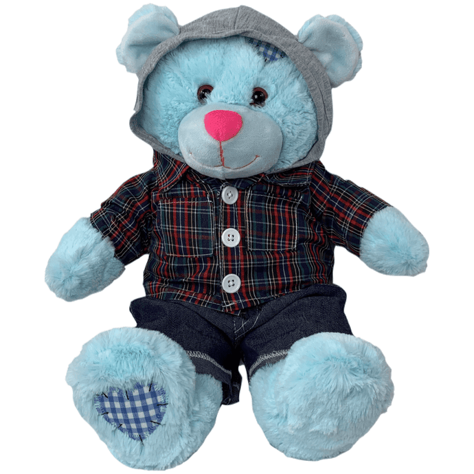 Skater Hoodie w/Denim Pants Blue Bear Gift Set | Bear World.