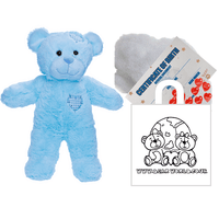 8" Baby Blue Patches Bear Kit | Bear World.