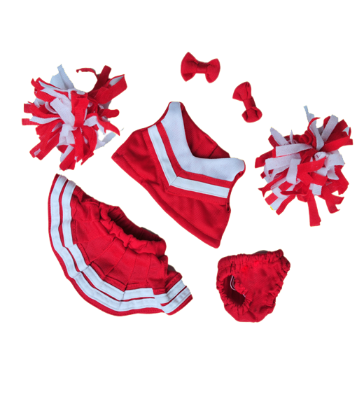 Red/White Cheerleader Uniform Outfit | Bear World.