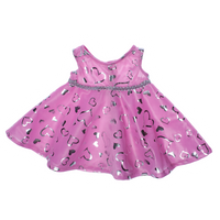 8" Pink & Silver Dress | Bear World.