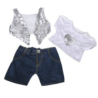Silver Sequin Vest & Shirt Pants | Bear World.